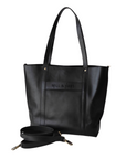 GENUINE LEATHER TOTE | BLACK